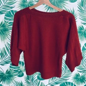 Burnt sienna dolman sleeve sweater